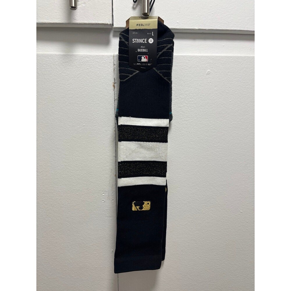 Stance MLB Men’s Baseball Socks Black Gold Size Large New With Tags